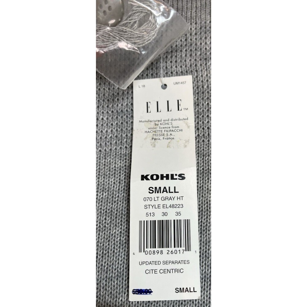 Elle NWT womens long tail button gray lightweight cardigan Small - Picture 5 of 8